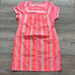 GAP Pink Casual Sundress with Square Neck and Short Sleeves